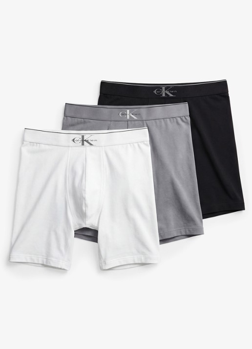 Calvin Klein Boxershorts met logoband in 3-pack - voorkant 3 grijs