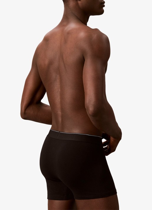 Calvin Klein Boxershorts met logoband in 3-pack - achterkant 5 grijs