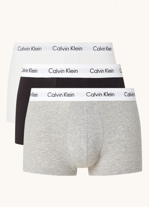Calvin Klein Boxershorts met logoband in 3-pack  - detail 4 grijs