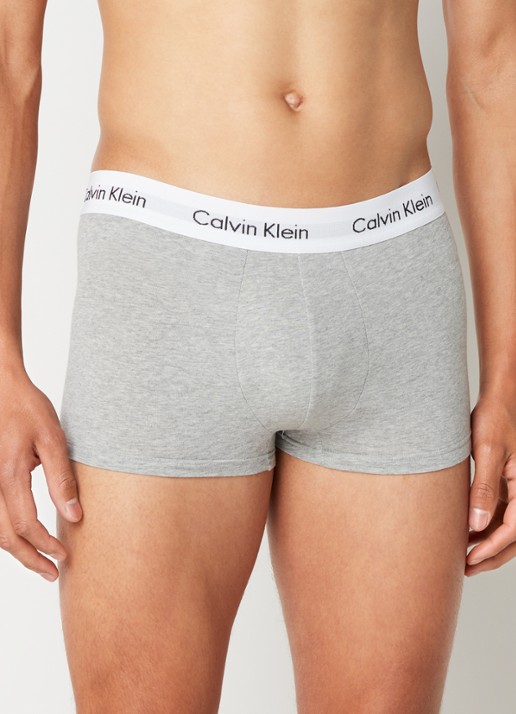Calvin Klein Boxershorts met logoband in 3-pack  - voorkant 3 grijs