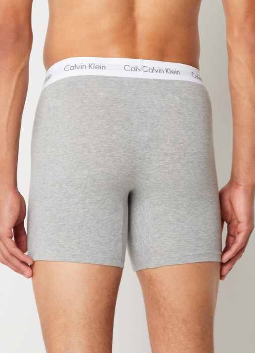 Calvin Klein Boxershorts met logoband in 3-pack - achterkant grijs