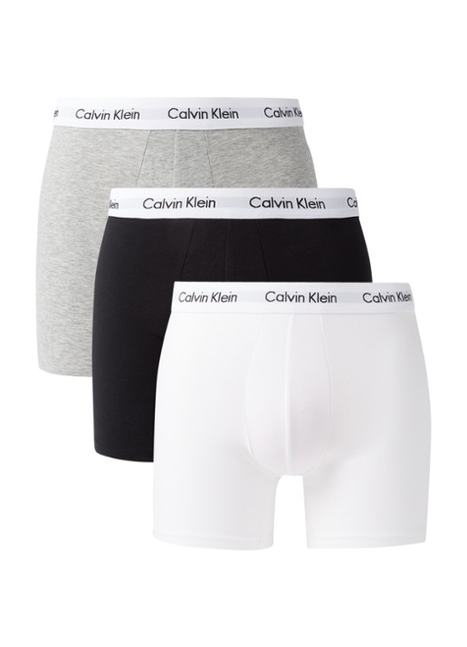Calvin Klein Boxershorts met logoband in 3-pack - detail 5 grijs