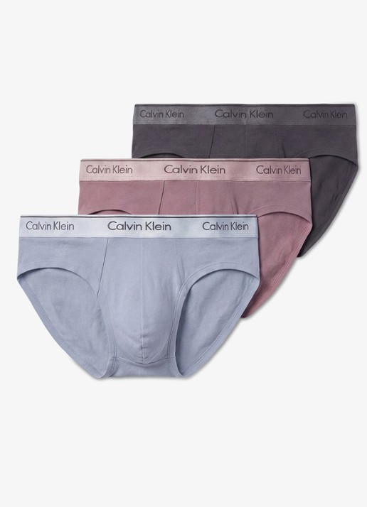 Calvin Klein Boxerslip met logoband in 3-pack - voorkant 2 blauw