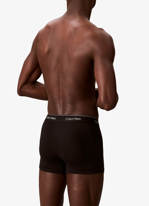 Calvin Klein Boxerslips met logoband in 3-pack - achterkant 3 donkerblauw