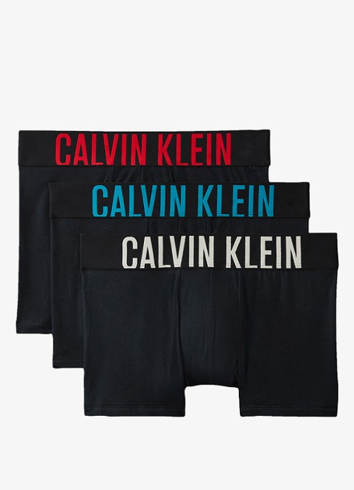Calvin Klein Boxerslips met logoband in 3-pack - voorkant 4 multicolor