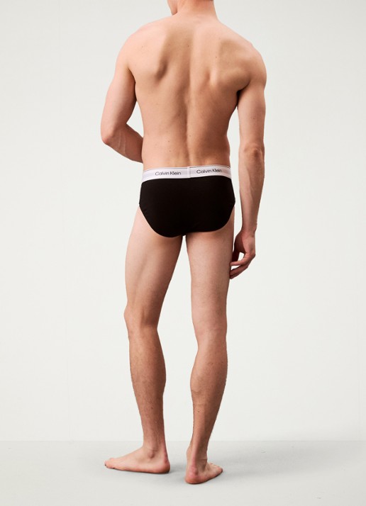 Calvin Klein Boxerslips met logoband in 3-pack - achterkant zwart