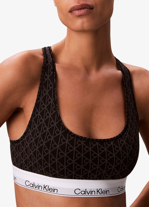 Calvin Klein Bralette met logoband - detail 2 antraciet