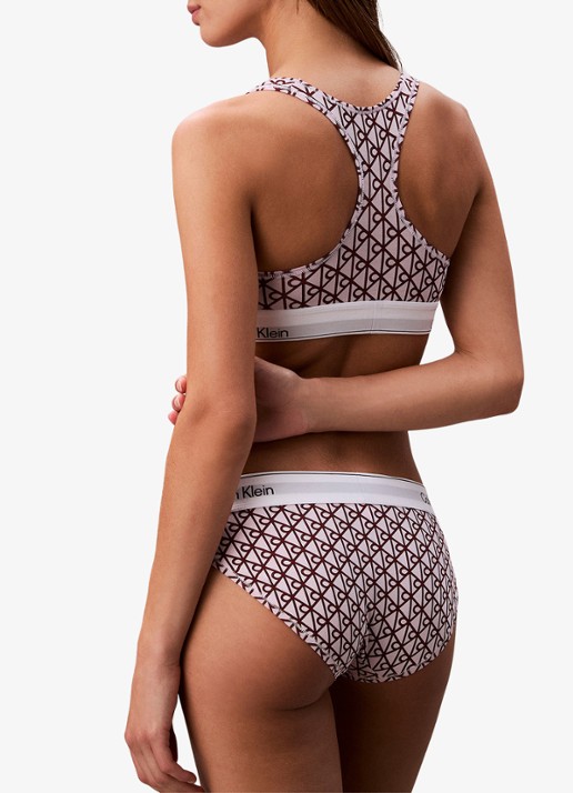 Calvin Klein Bralette met logoband - achterkant 7 roze