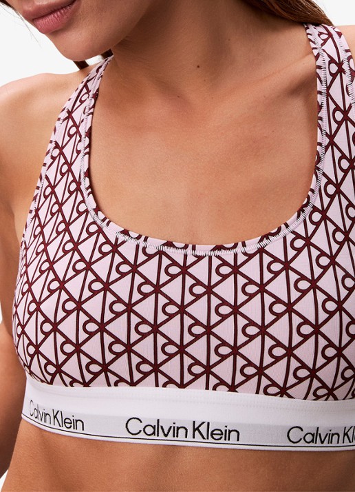 Calvin Klein Bralette met logoband - detail 2 roze