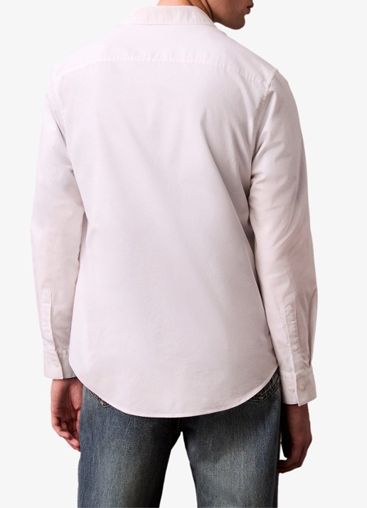 Calvin Klein Classix Oxford regular fit overhemd met logoborduring - achterkant wit