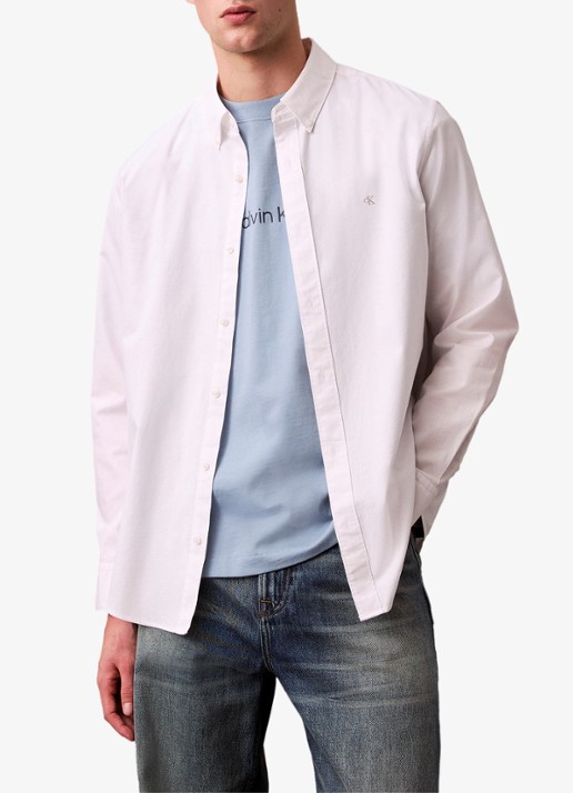 Calvin Klein Classix Oxford regular fit overhemd met logoborduring