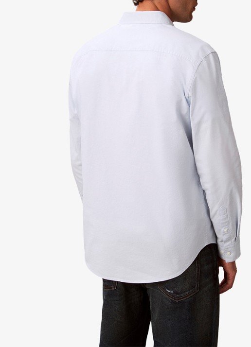 Calvin Klein Classix Oxford regular fit overhemd met logoborduring - achterkant 8 lichtblauw