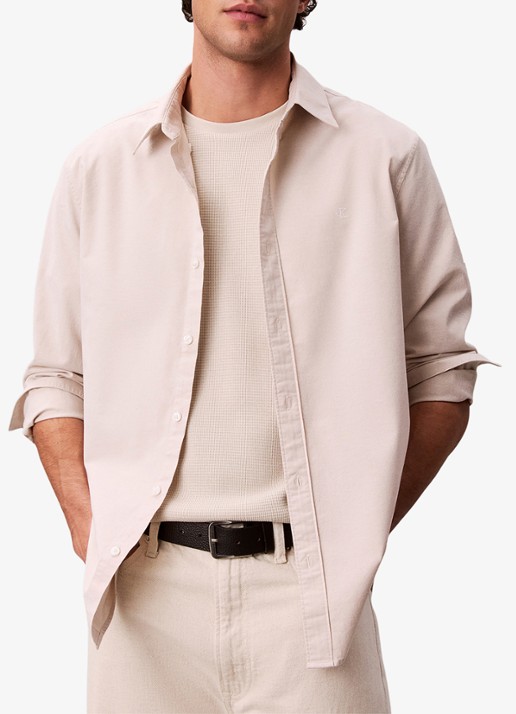 Calvin Klein Classix Oxford regular fit overhemd met logoborduring