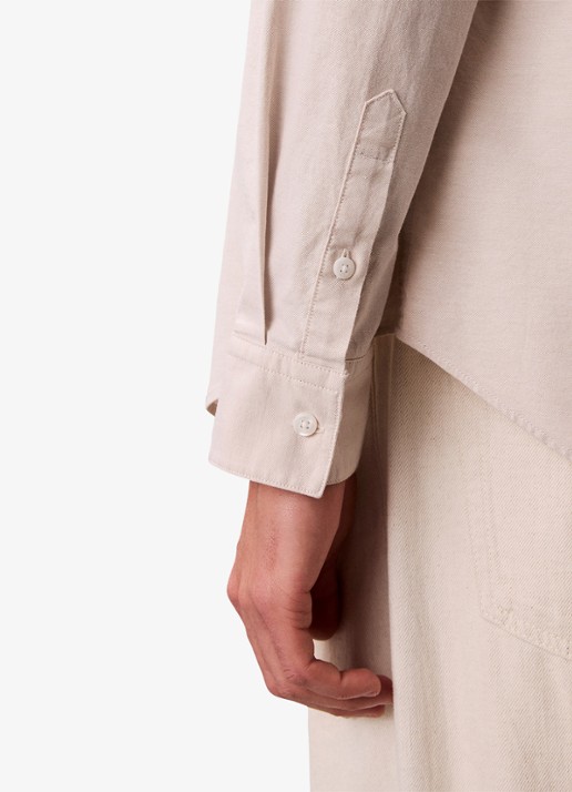 Calvin Klein Classix Oxford regular fit overhemd met logoborduring - detail 4 white pepper / wit