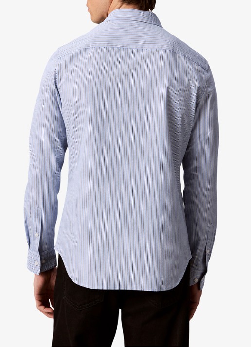Calvin Klein Classix Oxford regular fit overhemd met logoborduring - achterkant estate blue-5ma / blauw