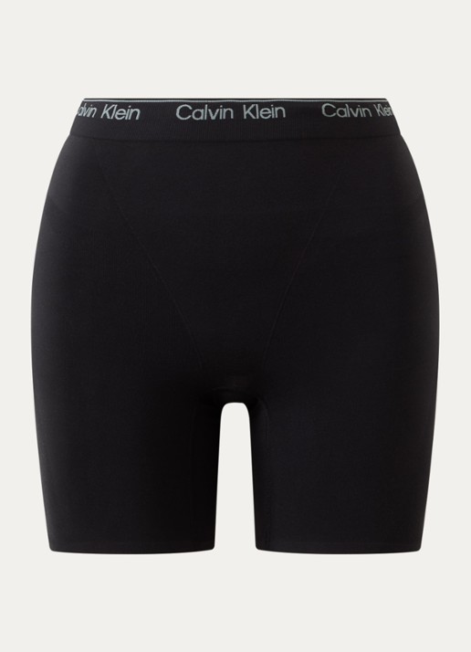 Calvin Klein Corrigerende short met logoband - voorkant zwart