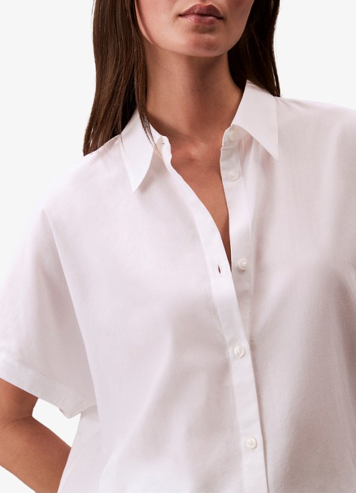 Calvin Klein Dolman blouse met vleermuismouw - detail 2 wit