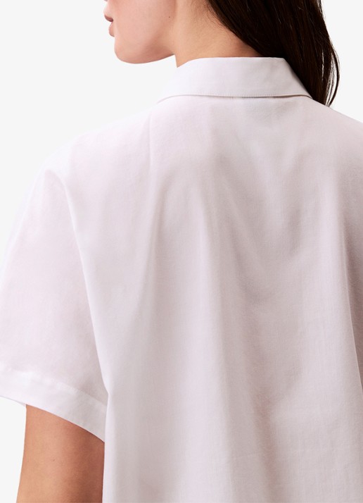 Calvin Klein Dolman blouse met vleermuismouw - detail 3 wit