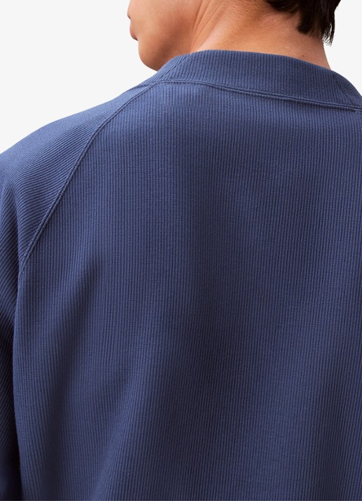 Calvin Klein Fijngebreid vest met logo - detail 3 blauwgrijs