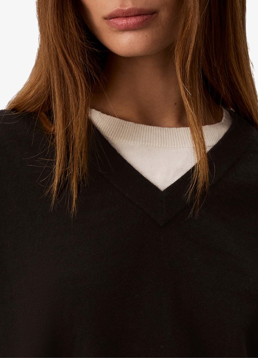 Calvin Klein Fijngebreide trui met logoborduring - detail 2 zwart