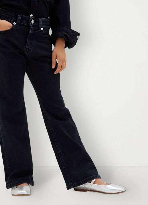 Calvin Klein Flared jeans met steekzakken - detail 3 donkerblauw