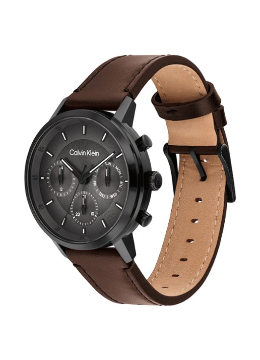 Calvin Klein Gauge horloge CK25200498  - detail 3 donkerbruin