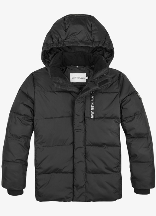 Calvin Klein Gewatteerde jas met afneembare capuchon