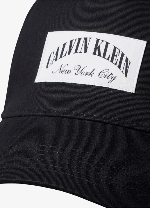 Calvin Klein Heritage pet met logo - detail 2 zwart