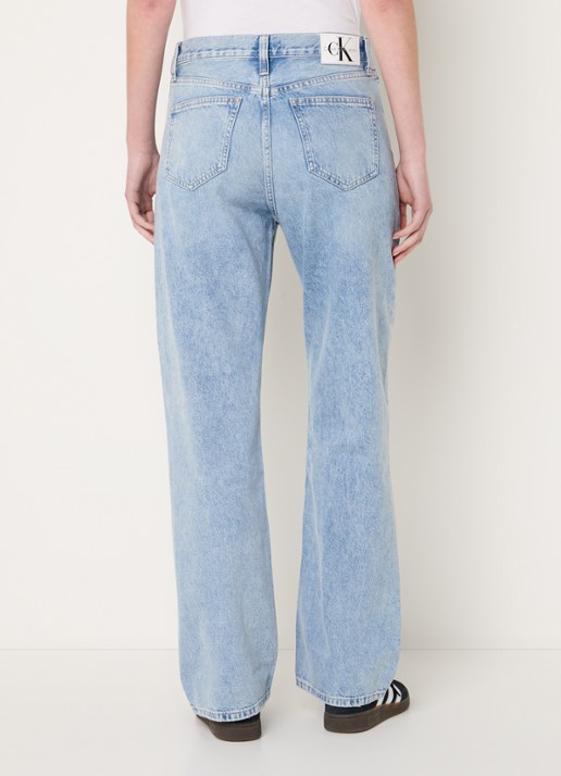 Calvin Klein High waist flared jeans met medium wassing - achterkant indigo