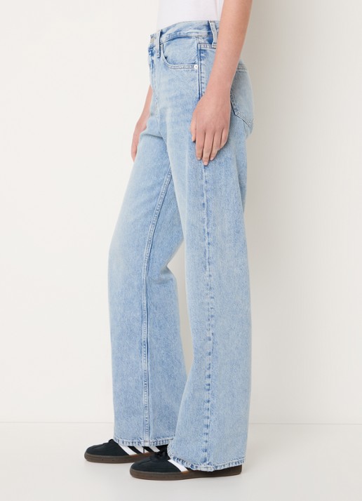 Calvin Klein High waist flared jeans met medium wassing - detail 5 indigo