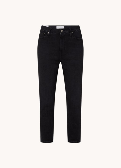 Calvin Klein High waist mom jeans met gekleurde wassing - voorkant 2 denim