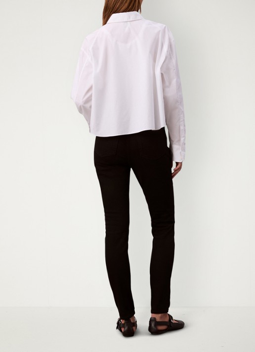 Calvin Klein High waist skinny jeans met gekleurde wassing - achterkant zwart