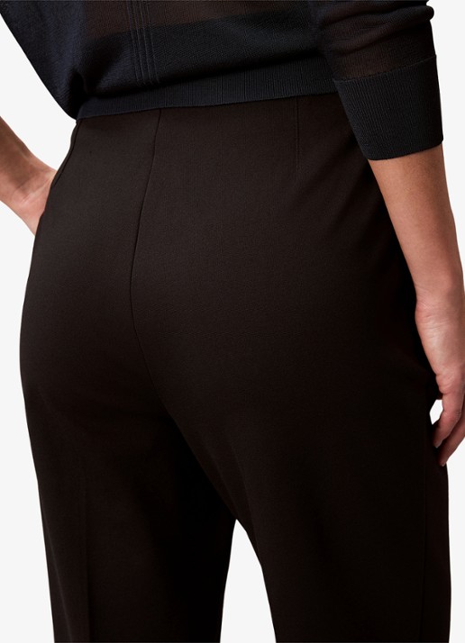 Calvin Klein High waist straight fit chino met steekzakken - detail 6 zwart