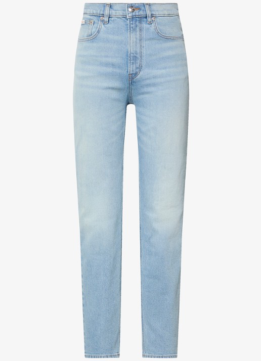 Calvin Klein High waist straight fit jeans met lichte wassing