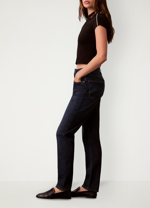 Calvin Klein High waist straight fit mom jeans met steekzakken
