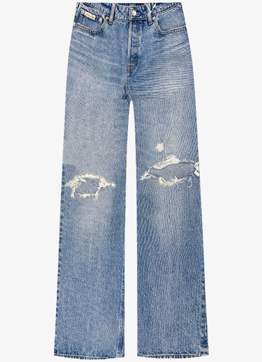 Calvin Klein High waist wide fit jeans met lichte wassing