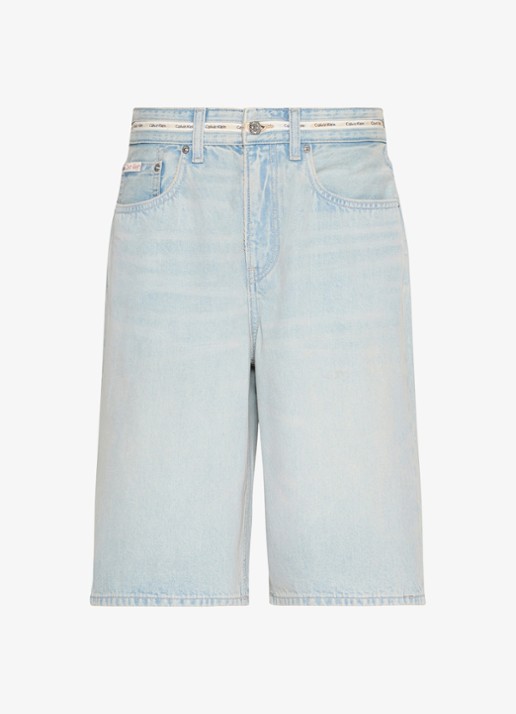 Calvin Klein High waist wide fit korte broek van denim