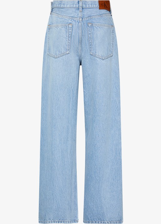 Calvin Klein High waist wide leg jeans - achterkant sage stone-rjk