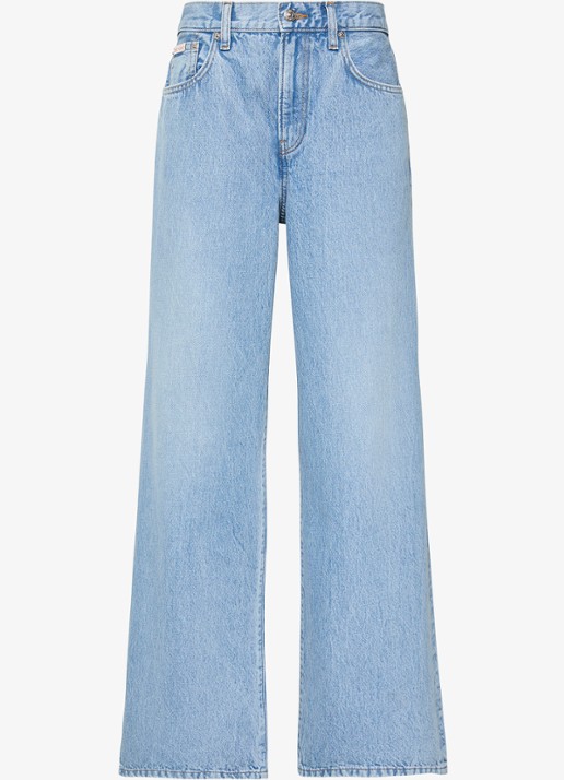 Calvin Klein High waist wide leg jeans - voorkant 2 sage stone-rjk