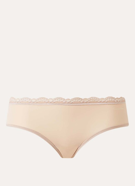 Calvin Klein Hipster met logo - voorkant 3 beige