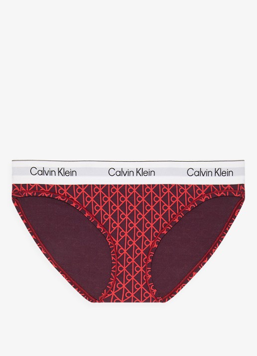 Calvin Klein Hipster met logoband - voorkant bordeauxrood