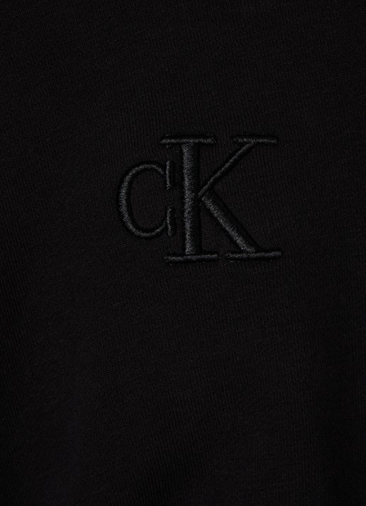 Calvin Klein Hoodie met geknoopt detail - detail 3 zwart