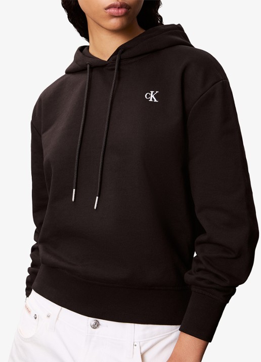 Calvin Klein Hoodie met logo - detail 5 zwart