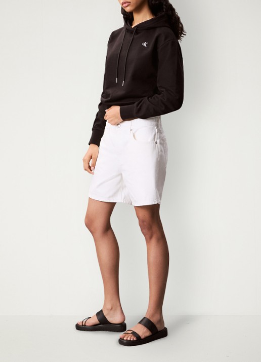 Calvin Klein Hoodie met logo - voorkant 3 zwart
