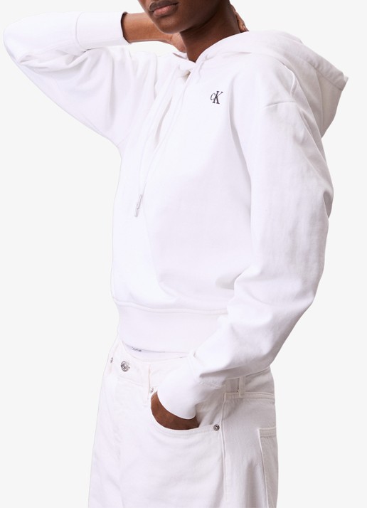 Calvin Klein Hoodie met logo - detail 6 wit