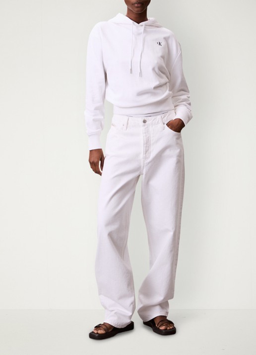 Calvin Klein Hoodie met logo - detail 7 wit