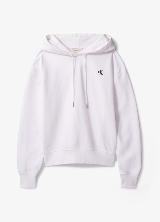 Calvin Klein Hoodie met logo - voorkant wit