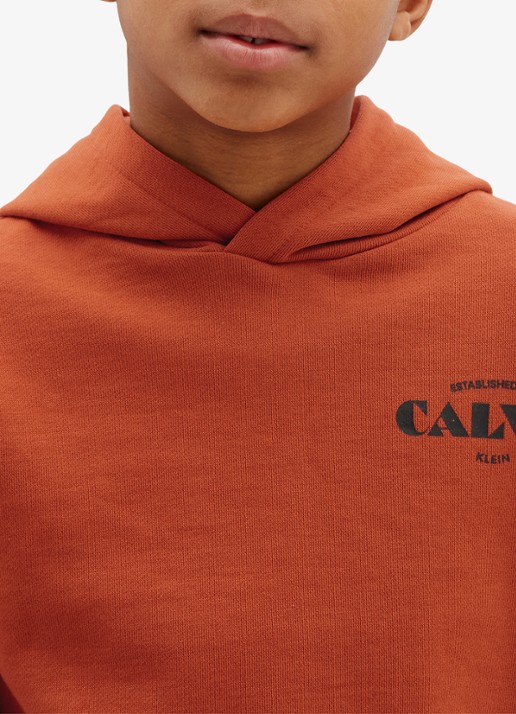 Calvin Klein Hoodie met logo - detail 4 orange