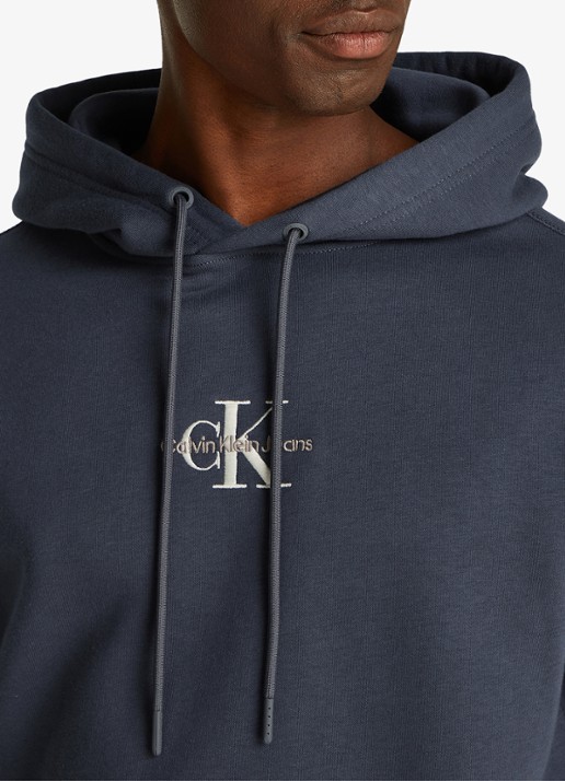 Calvin Klein Hoodie met logoborduring - detail 7 indigo
