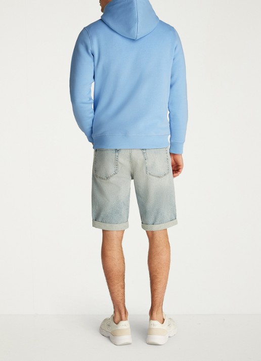 Calvin Klein Hoodie met logoborduring - achterkant 3 blauw